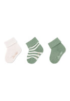 STERNTALER Ponožky krátke bavlna GOTS 3 ks v balení zelená uni veľ. 18 6-12m