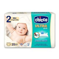 CHICCO Ultra Soft Plienky jednorazové 2 Mini (3-6 kg) 25 ks