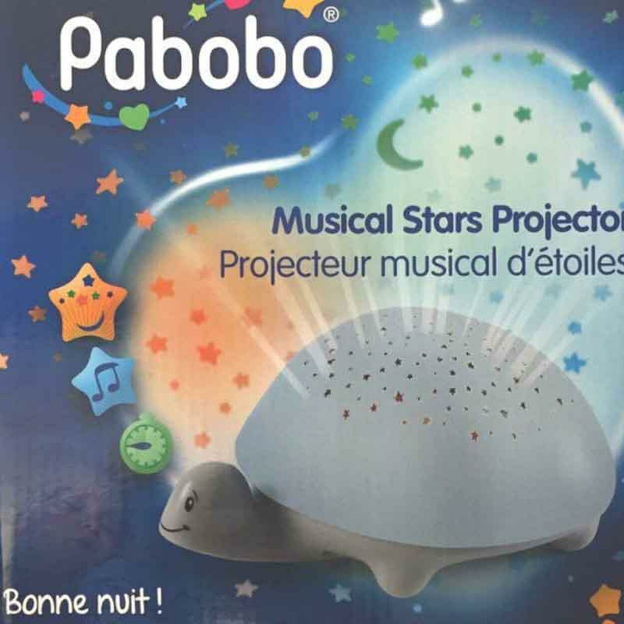 PABOBO Magický LED projektor nočnej oblohy s melódiou korytnačka Grey |  Predeti.sk
