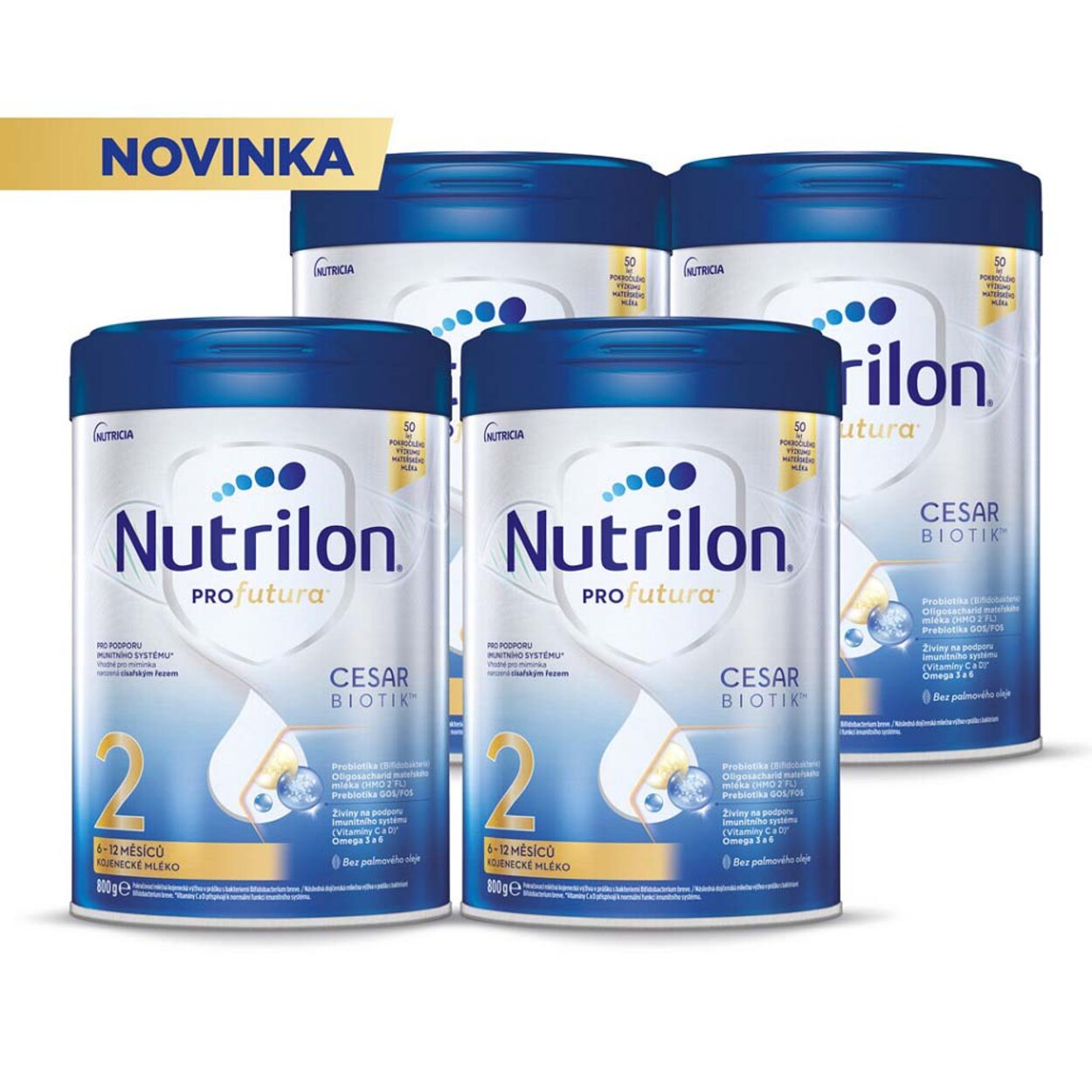 4x NUTRILON Profutura CESARBIOTIK 2 následné dojčenské mlieko 800 g |  Predeti.sk
