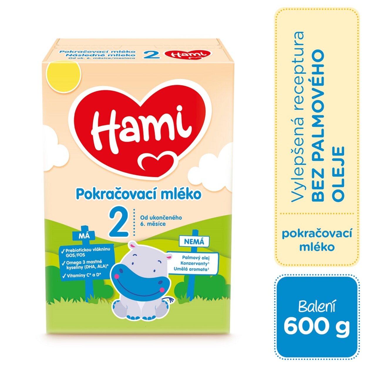 5x HAMI 2 Mlieko pokračovacie 600 g | Predeti.sk