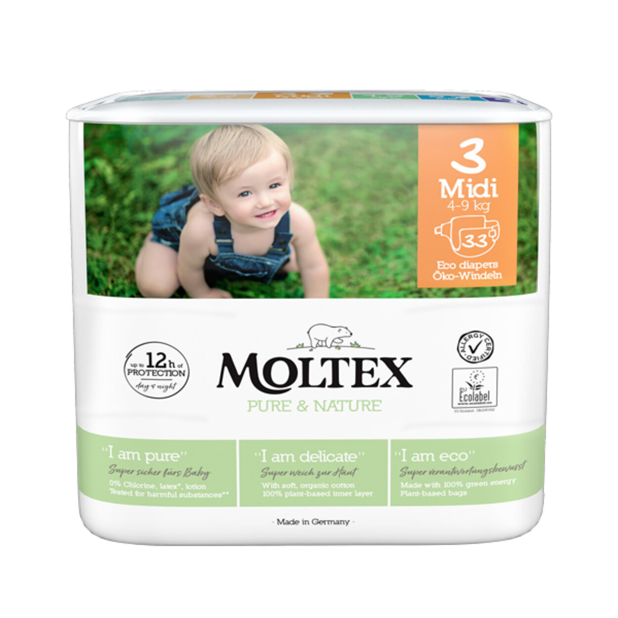 MOLTEX Pure&Nature Plienky jednorazové 3 Midi (4-9 kg) | Predeti.sk