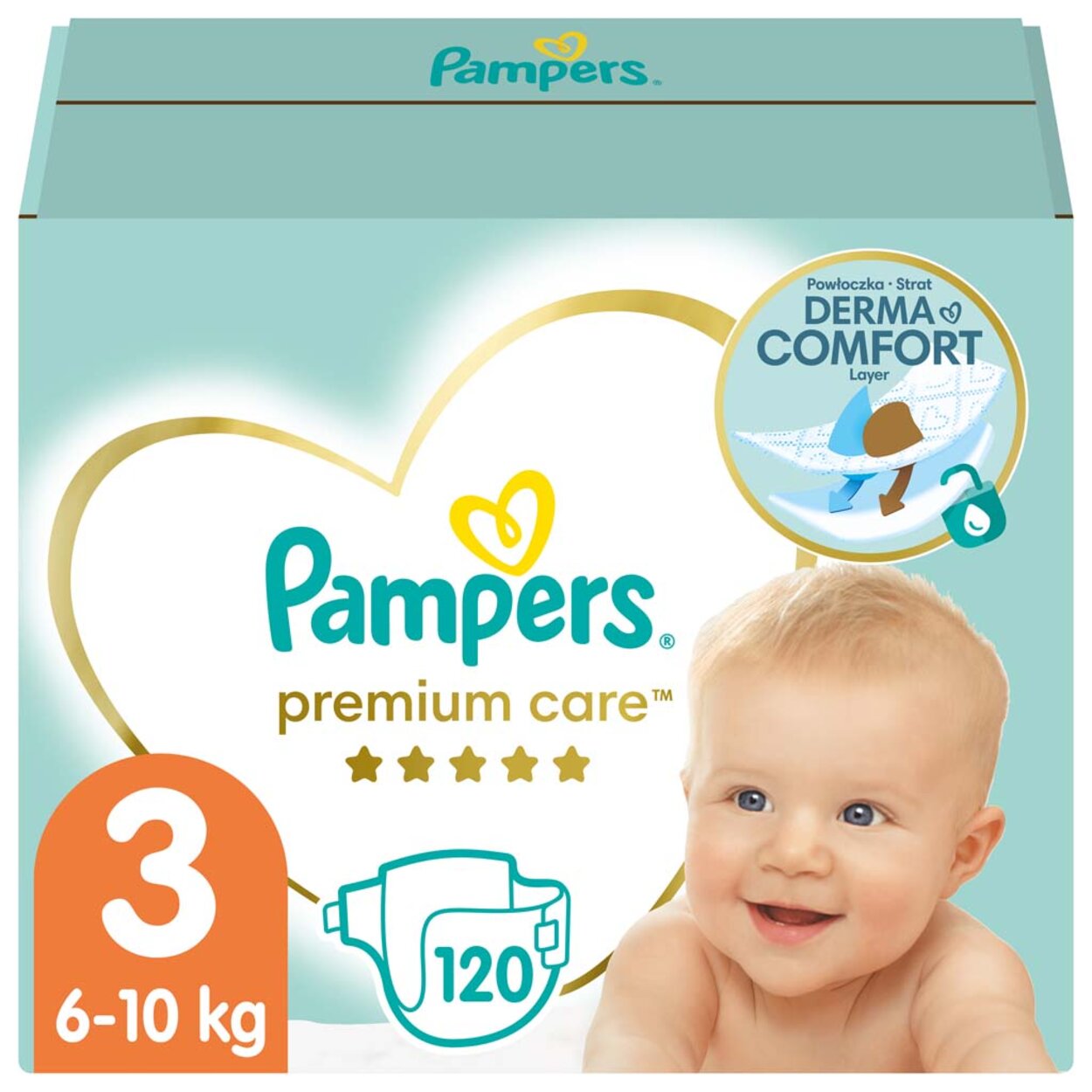 PAMPERS Premium Care Plienky jednorazové 3 (6-10 kg) 120 ks | Predeti.sk