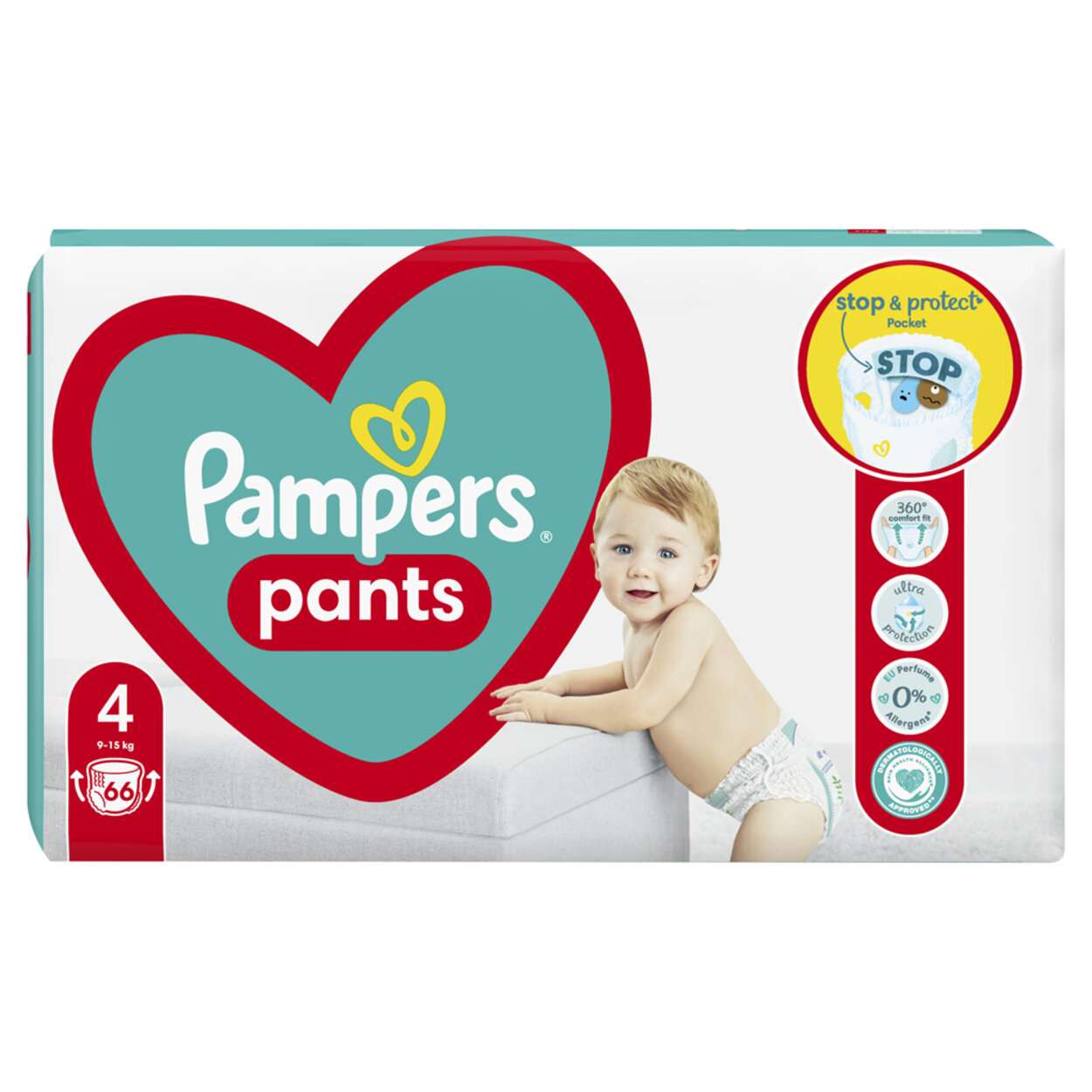 PAMPERS Plienky nohavičkové Active Baby Pants veľ. 4 (66 ks) 9-15 kg |  Predeti.sk