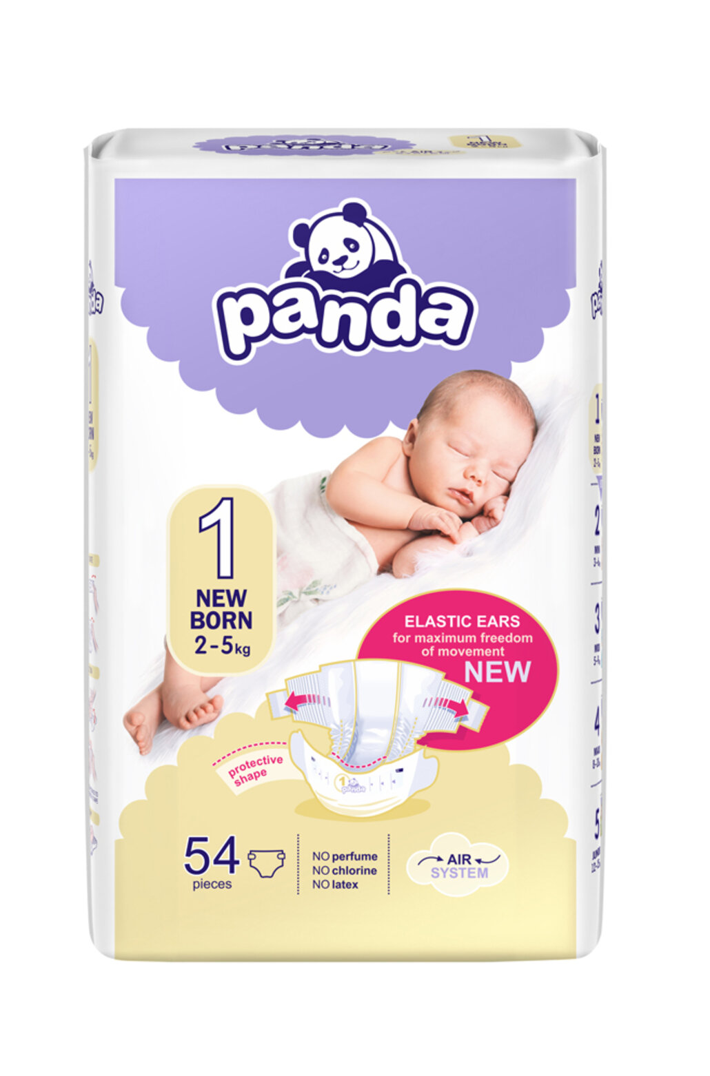 BELLA PANDA Newborn 54 ks (2-5 kg) - jednorazové plienky | Predeti.sk