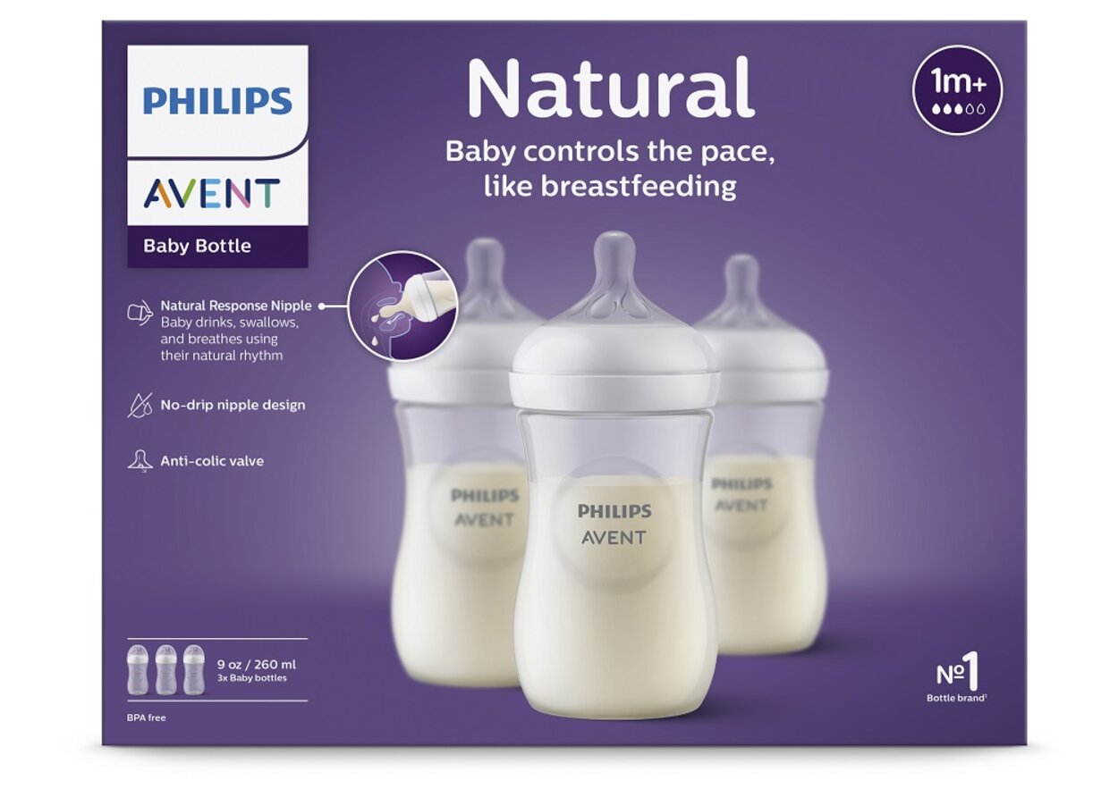 Philips AVENT Fľaša Natural Response 260 ml, 1m+ 3 ks | Predeti.sk
