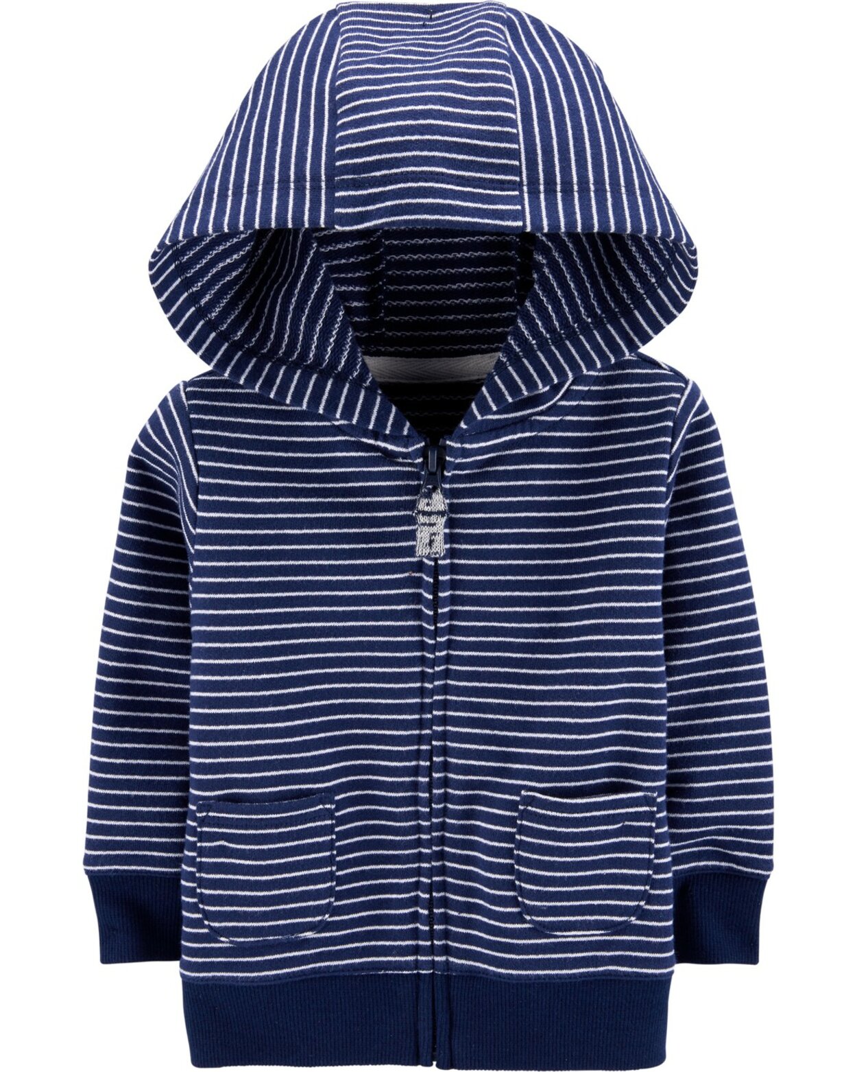 CARTER'S Mikina na zips s kapucňou Strips Blue chlapec 6 m /veľ. 68 |  Predeti.sk